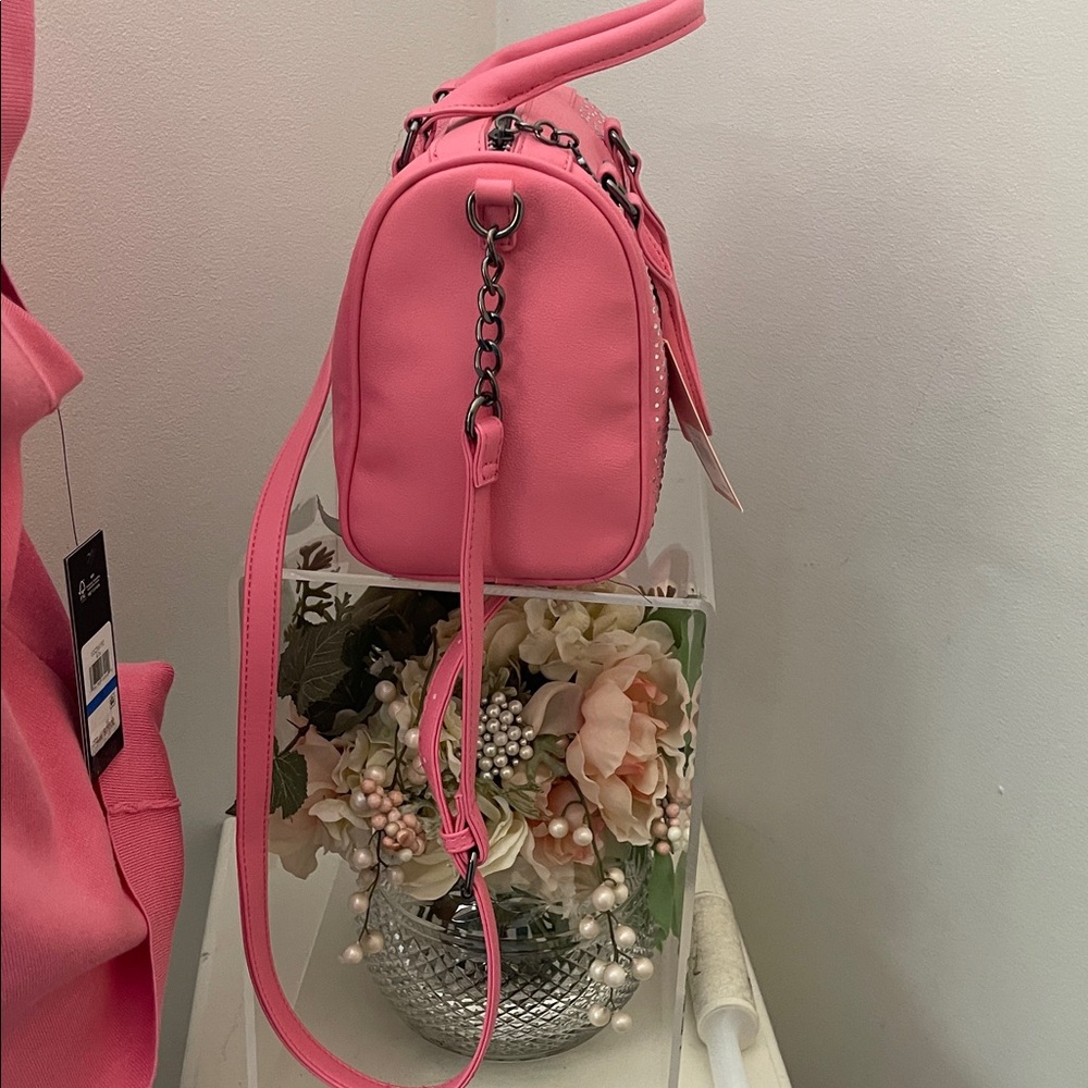 Juicy Couture Bubblegum Pink Crystal Embellished Satchel - Picture 3 of 11